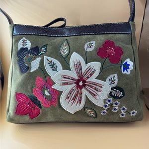 Preston  & York suede embroidered handbag